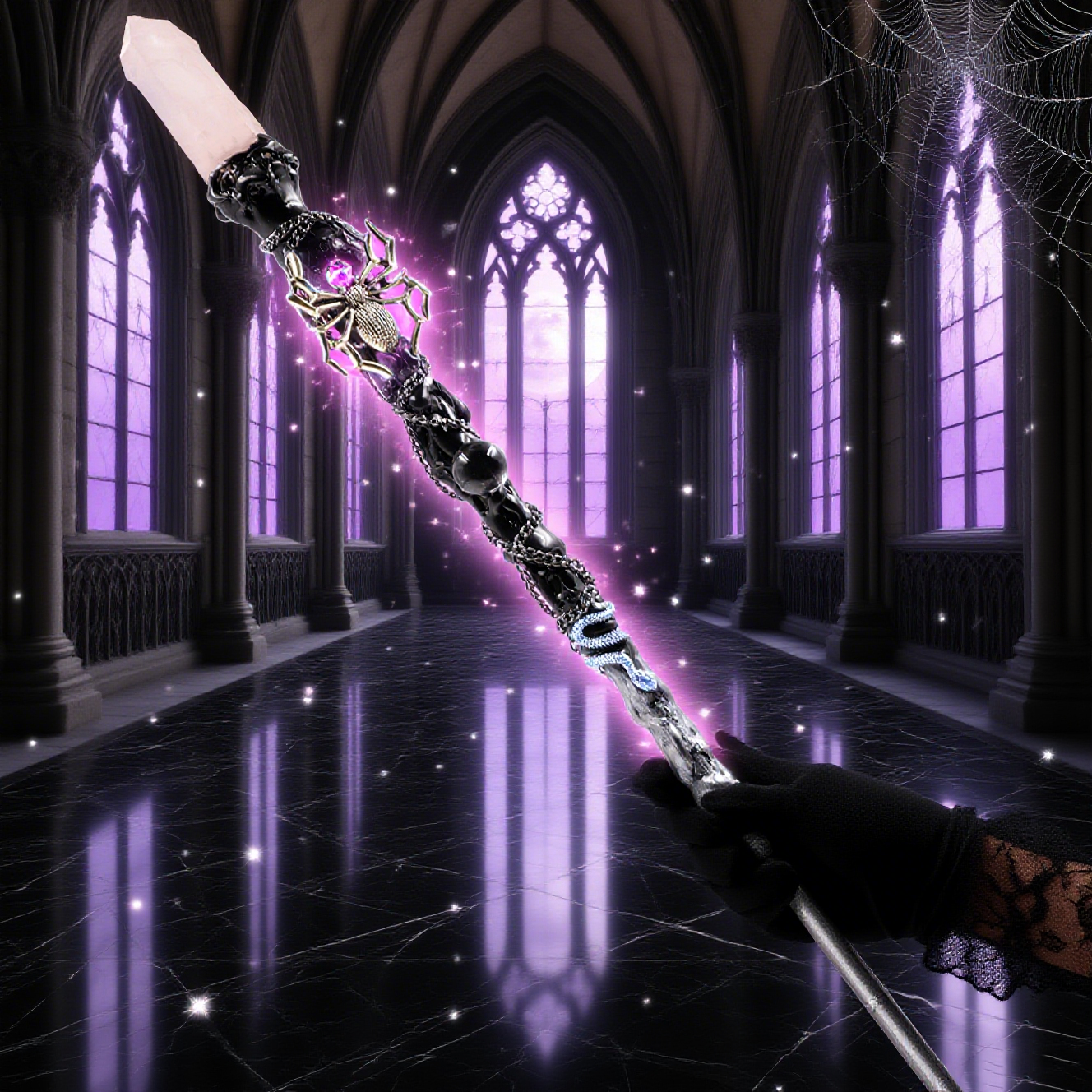 Rose Quartz Magic Wand Crystal Wand for Love, Self-Healing & Heart Chakra Energy
