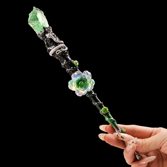 Green Fluorite Magic Wand- Enchanted Forest Aesthetic