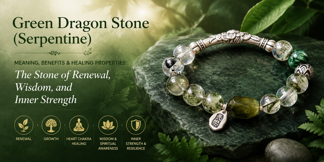 Green Dragon Stone (Serpentine) Meaning, Benefits &amp; Healing Properties: The Stone of Renewal, Wisdom, and Inner Strength