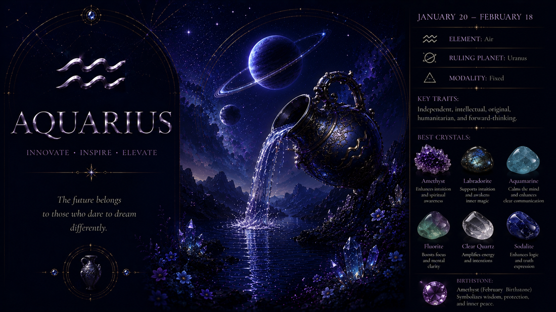 Aquarius Zodiac Gemstone: Meaning, Benefits &amp; Best Crystals for Aquarius