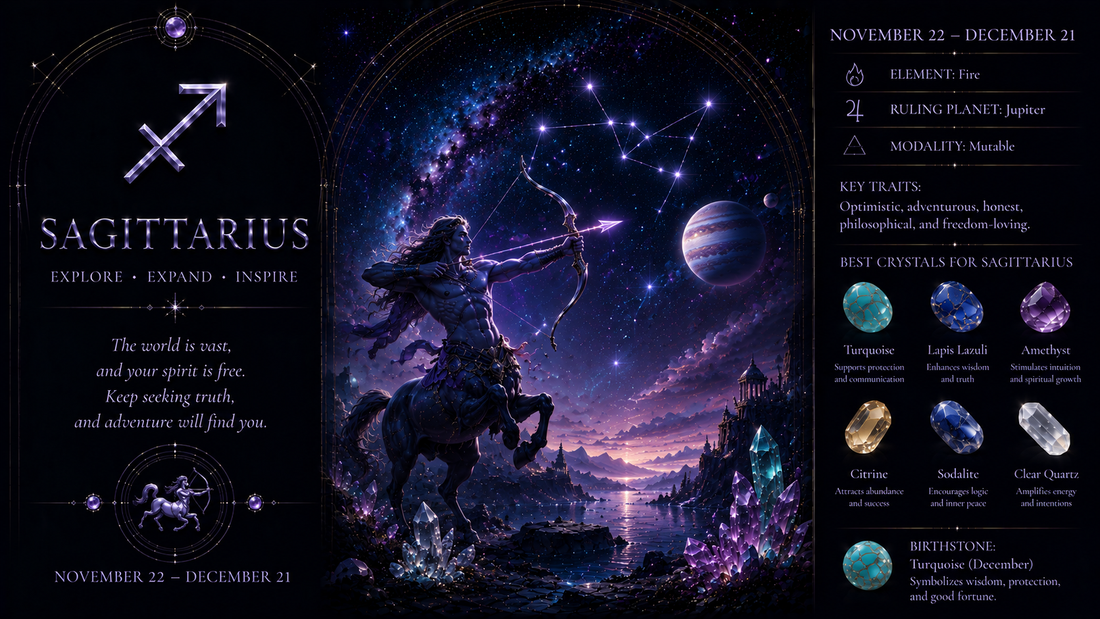 Why Sagittarius Feels Trapped So Easily? The Best Crystals for Sagittarius Freedom, Growth & Emotional Balance