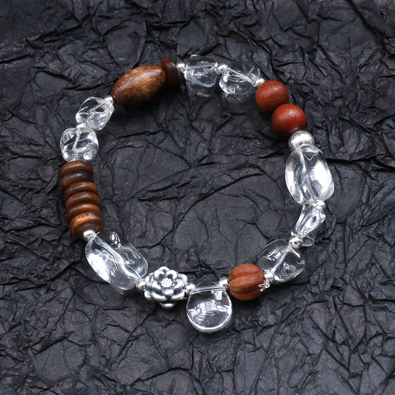 Agarwood Sandalwood Silver Bracelet