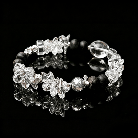 Still Light Agarwood & Clear Quartz Bracelet