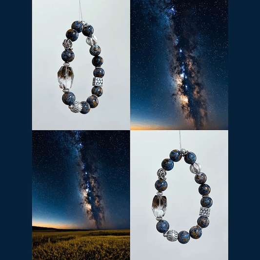 Storm & Growth Pietersite and Green Phantom Bracelet