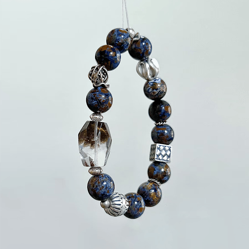Storm & Growth Pietersite and Green Phantom Bracelet