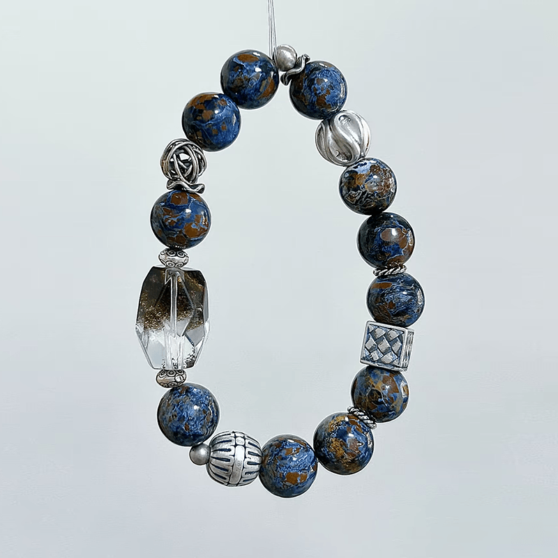 Storm & Growth Pietersite and Green Phantom Bracelet
