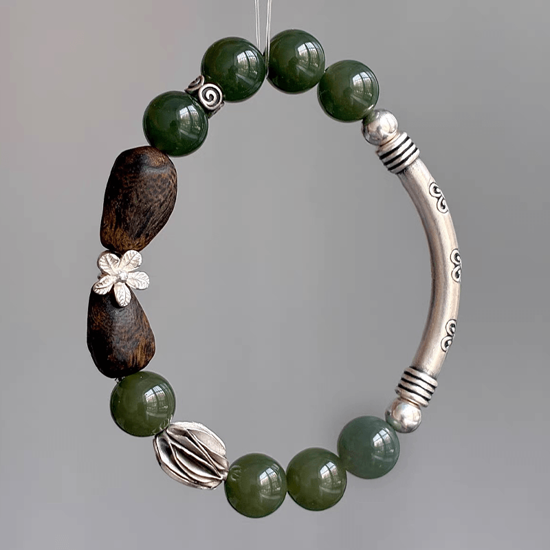 Jade Grove Hetian Jade & Agarwood Bracelet