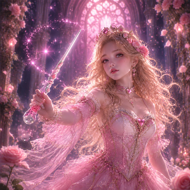Rose Garden Rose Quartz Magic Wand
