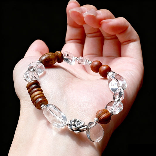 Agarwood Sandalwood Silver Bracelet