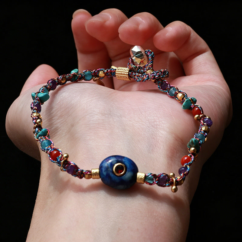 Turquoise Lapis Lazuli Red Agate Citrine Protection Bracelet