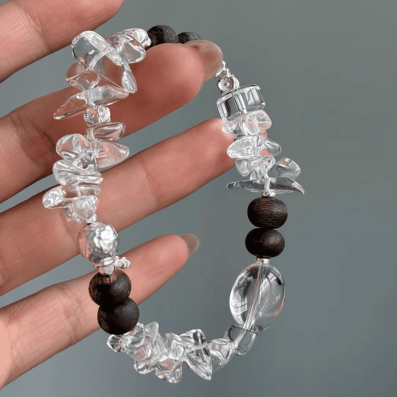 Still Light Agarwood & Clear Quartz Bracelet