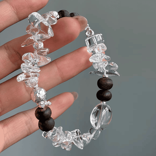 Still Light Agarwood & Clear Quartz Bracelet