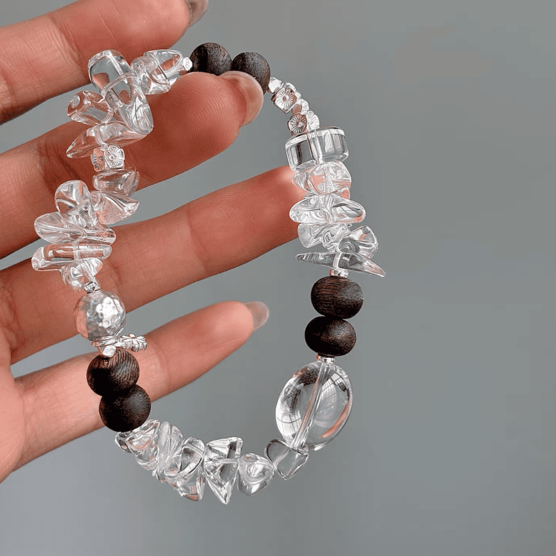 Still Light Agarwood & Clear Quartz Bracelet