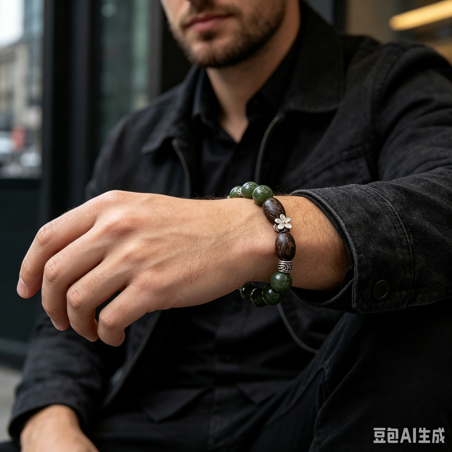 Jade Grove Hetian Jade & Agarwood Bracelet