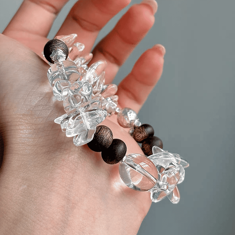 Still Light Agarwood & Clear Quartz Bracelet