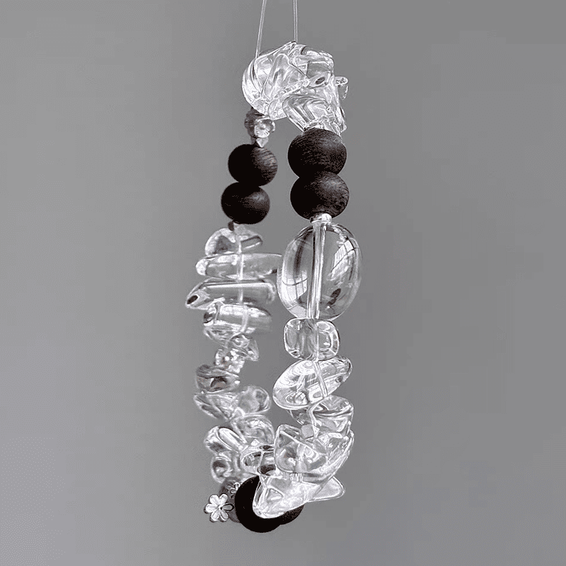 Still Light Agarwood & Clear Quartz Bracelet