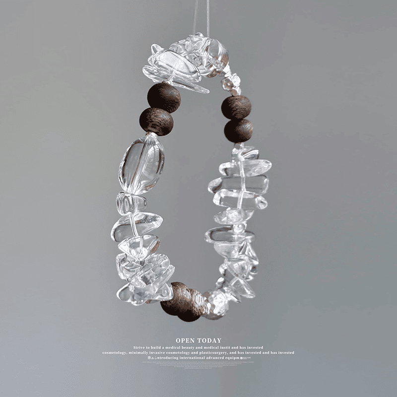 Still Light Agarwood & Clear Quartz Bracelet