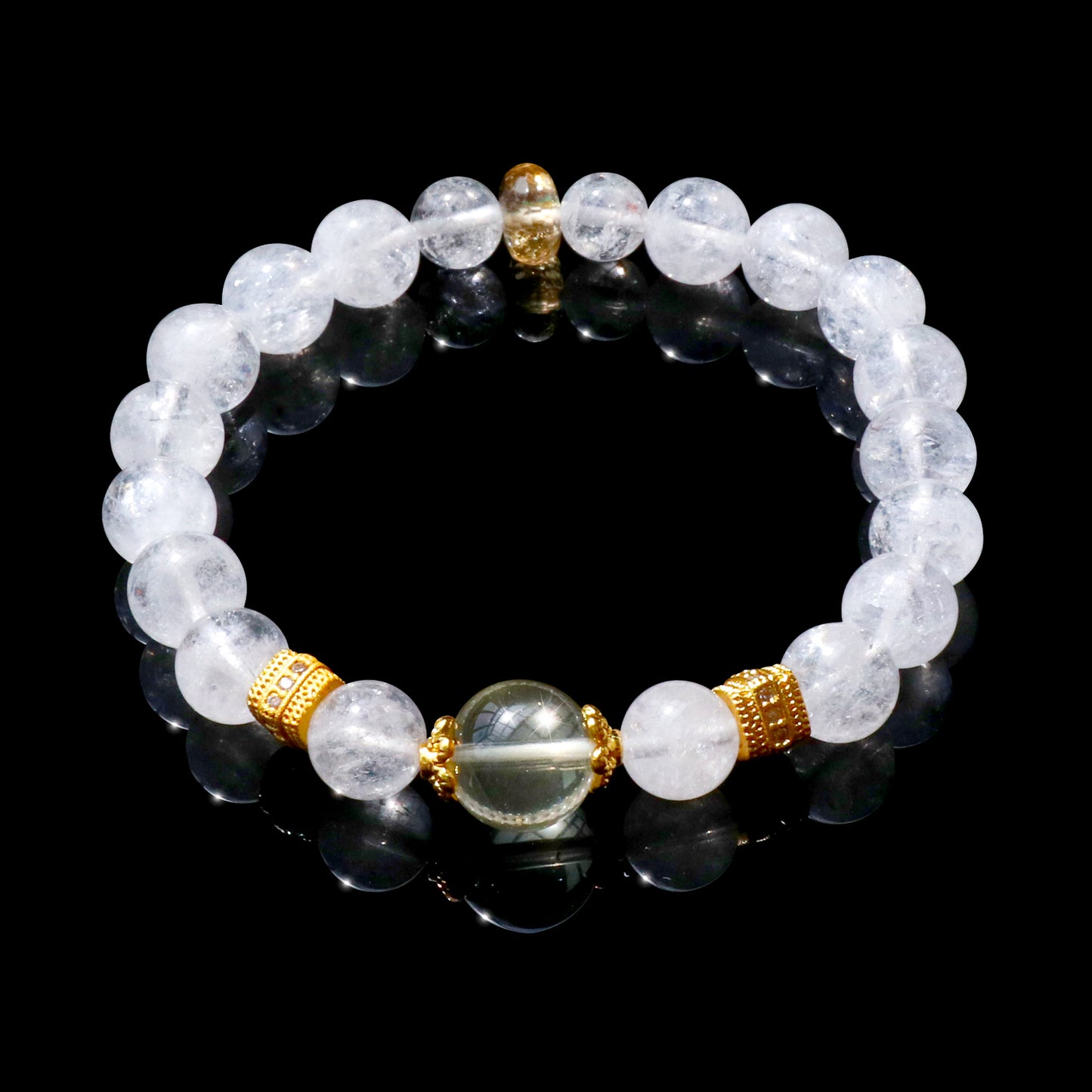 Clear Quartz and Citrine Bracelet for Healing&Purification