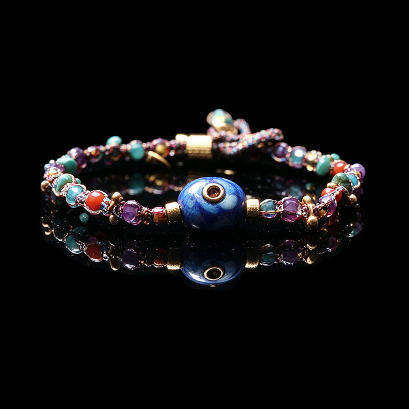 Turquoise Lapis Lazuli Red Agate Citrine Protection Bracelet
