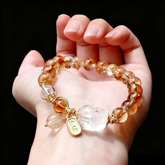 Golden Topaz Bracelet for Wealth