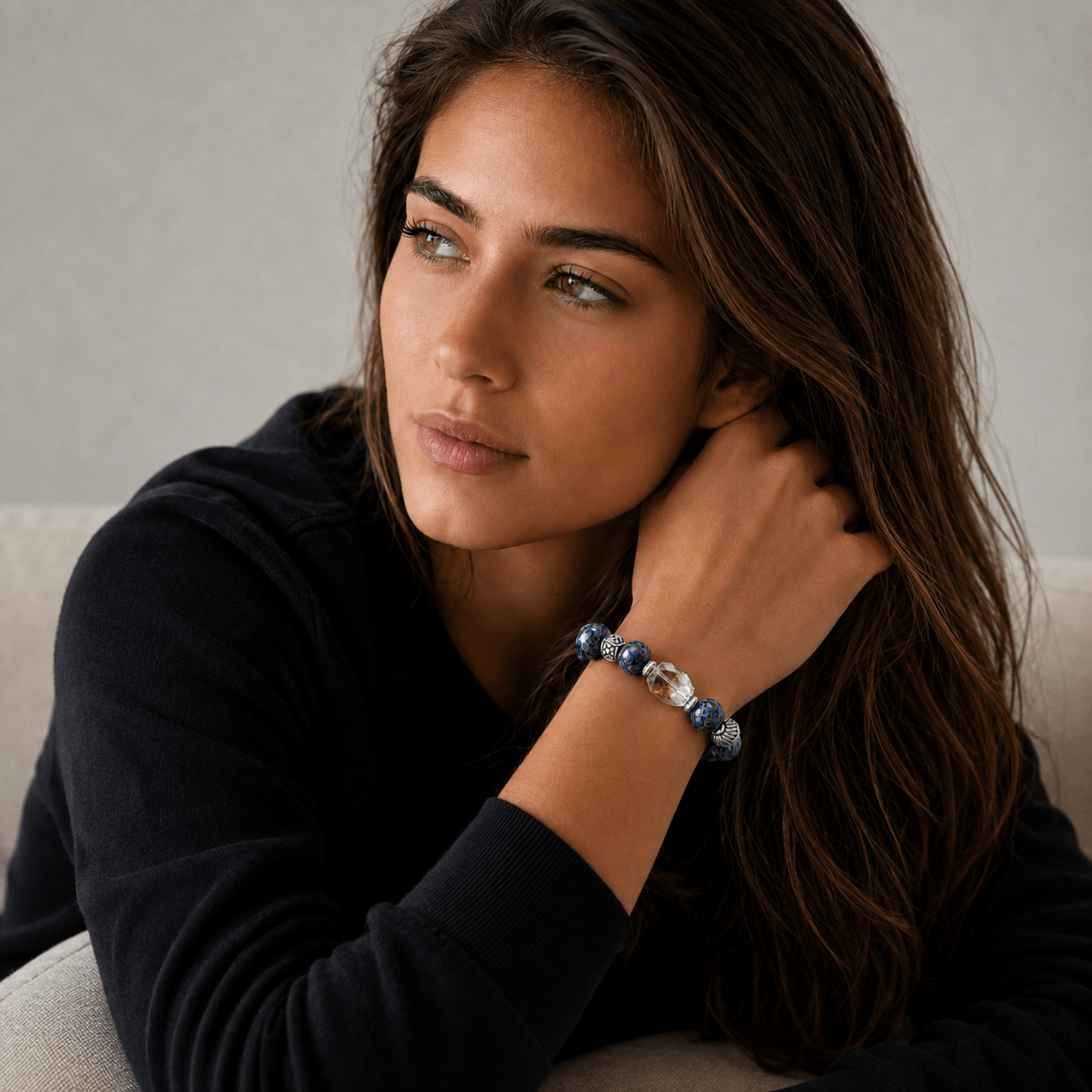 Storm & Growth Pietersite and Green Phantom Bracelet