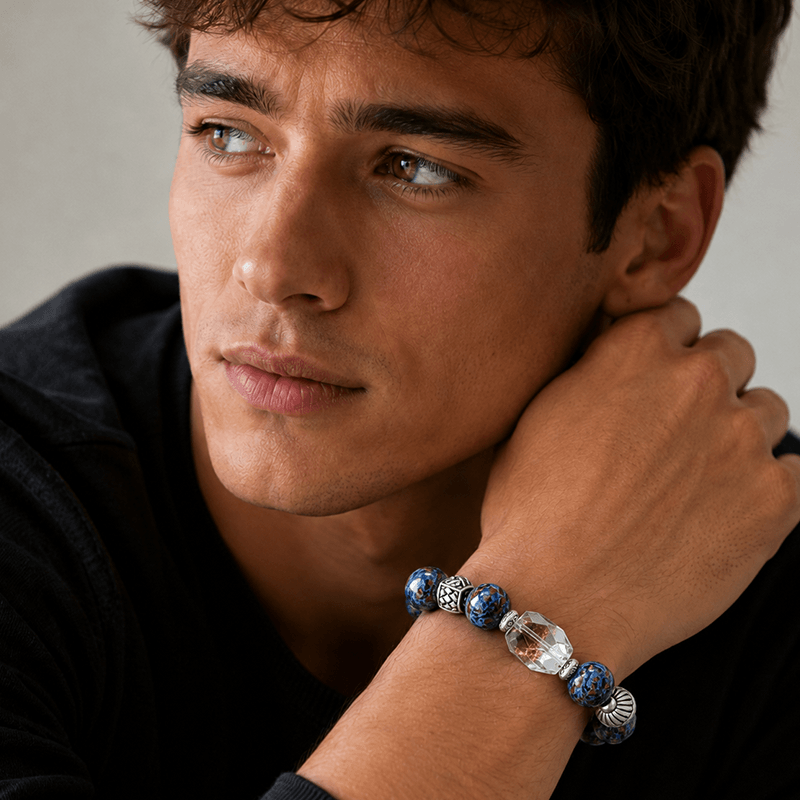 Storm & Growth Pietersite and Green Phantom Bracelet