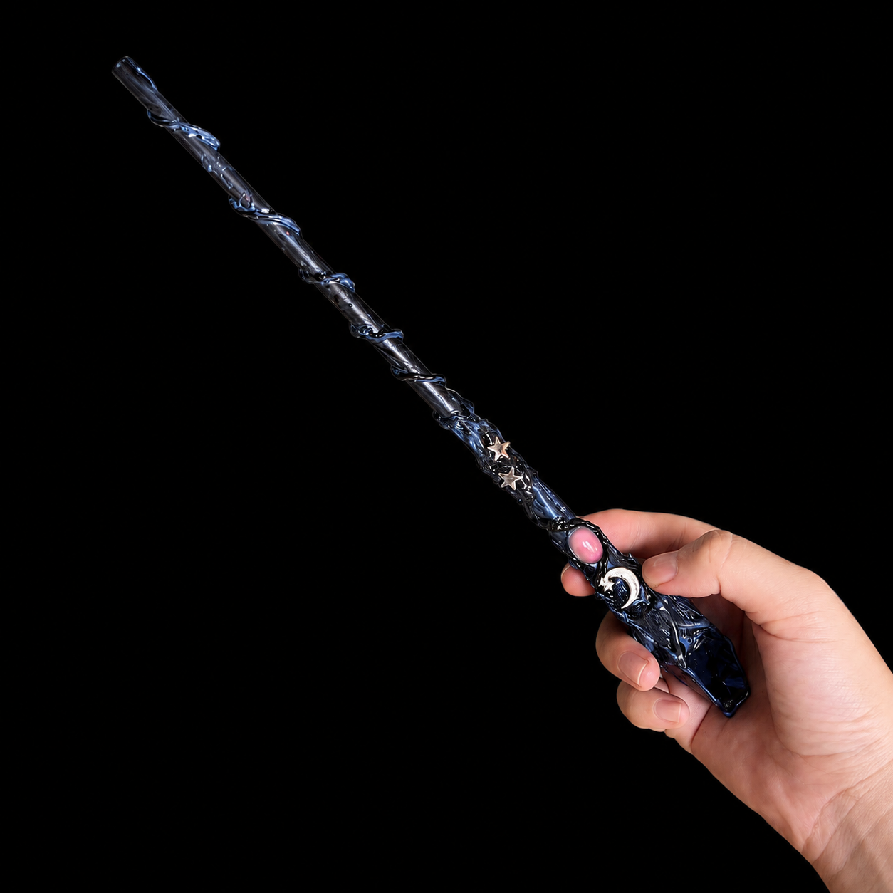 Wizard Wand-Cobalt Blue Glass Magic Wand