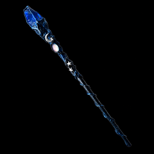 Wizard Wand-Cobalt Blue Glass Magic Wand