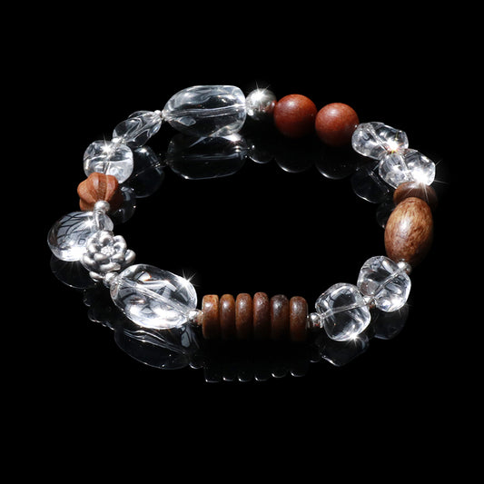Agarwood Sandalwood Silver Bracelet