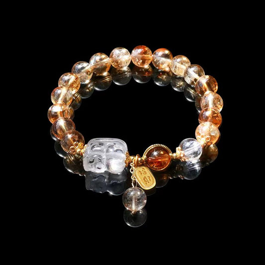 Golden Topaz Bracelet for Wealth