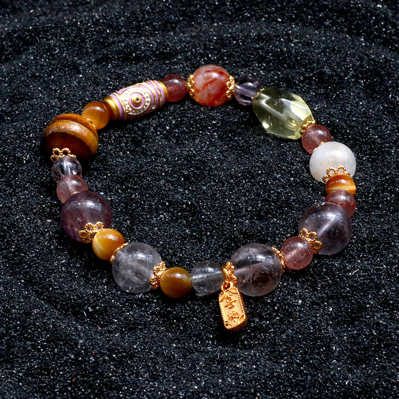 Nine Purple Fire Bracelet – Wealth, Protection & Spiritual Energy