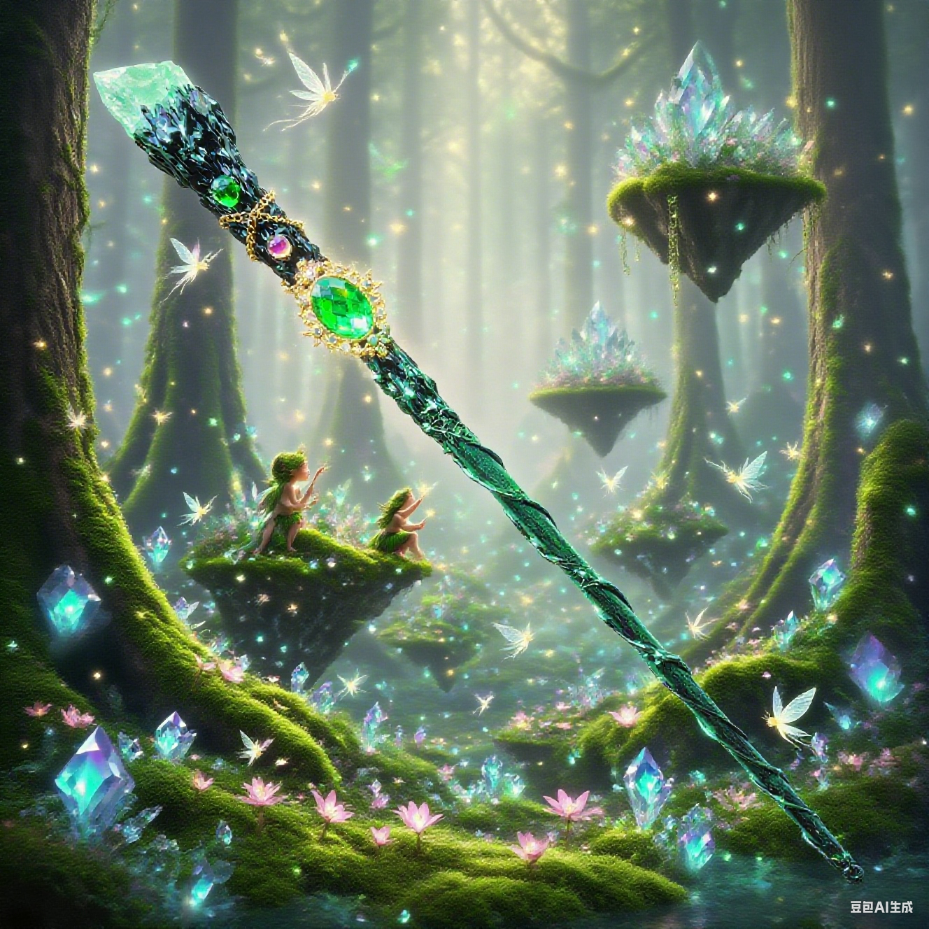 Green Fluorite Magic Wand | Crystal Wand for Clarity, Protection & Spiritual Growth